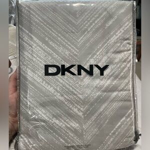 DKNY chevron gray ombré shower curtain